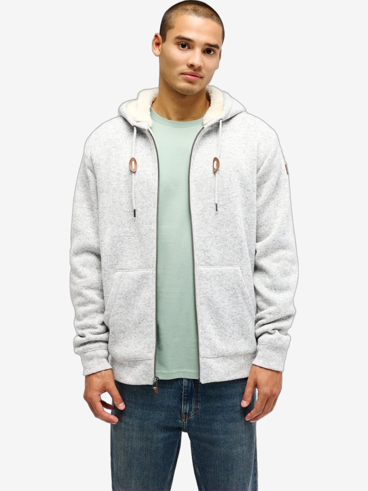 CASACO QUIKSILVER KELLER SHERPA LIGHT GREY HEATHER
