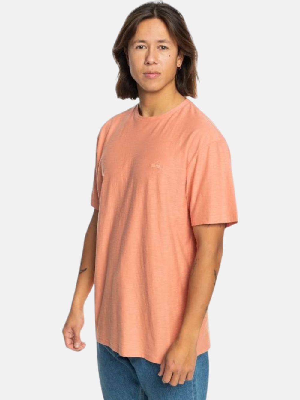 TSHIRT QUIKSILVER SLUB ROUNDNECK PEACH PARFAIT