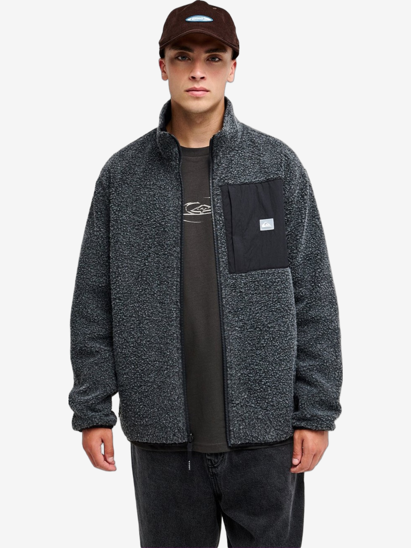 BLUSÃO QUIKSILVER URBAN STORM REV BLACK