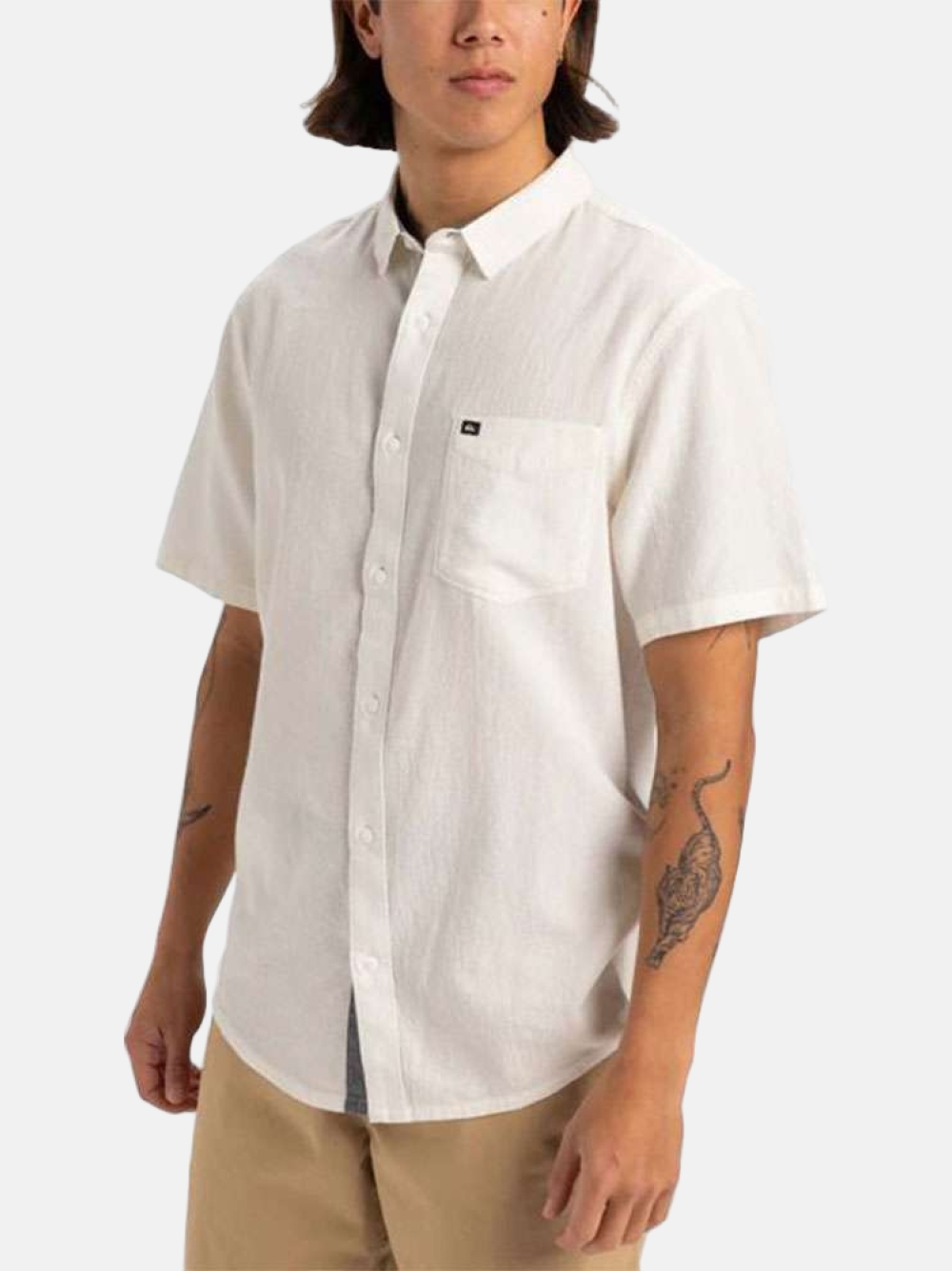 CAMISA QUIKSILVER TIME BOX SNOW WHITE