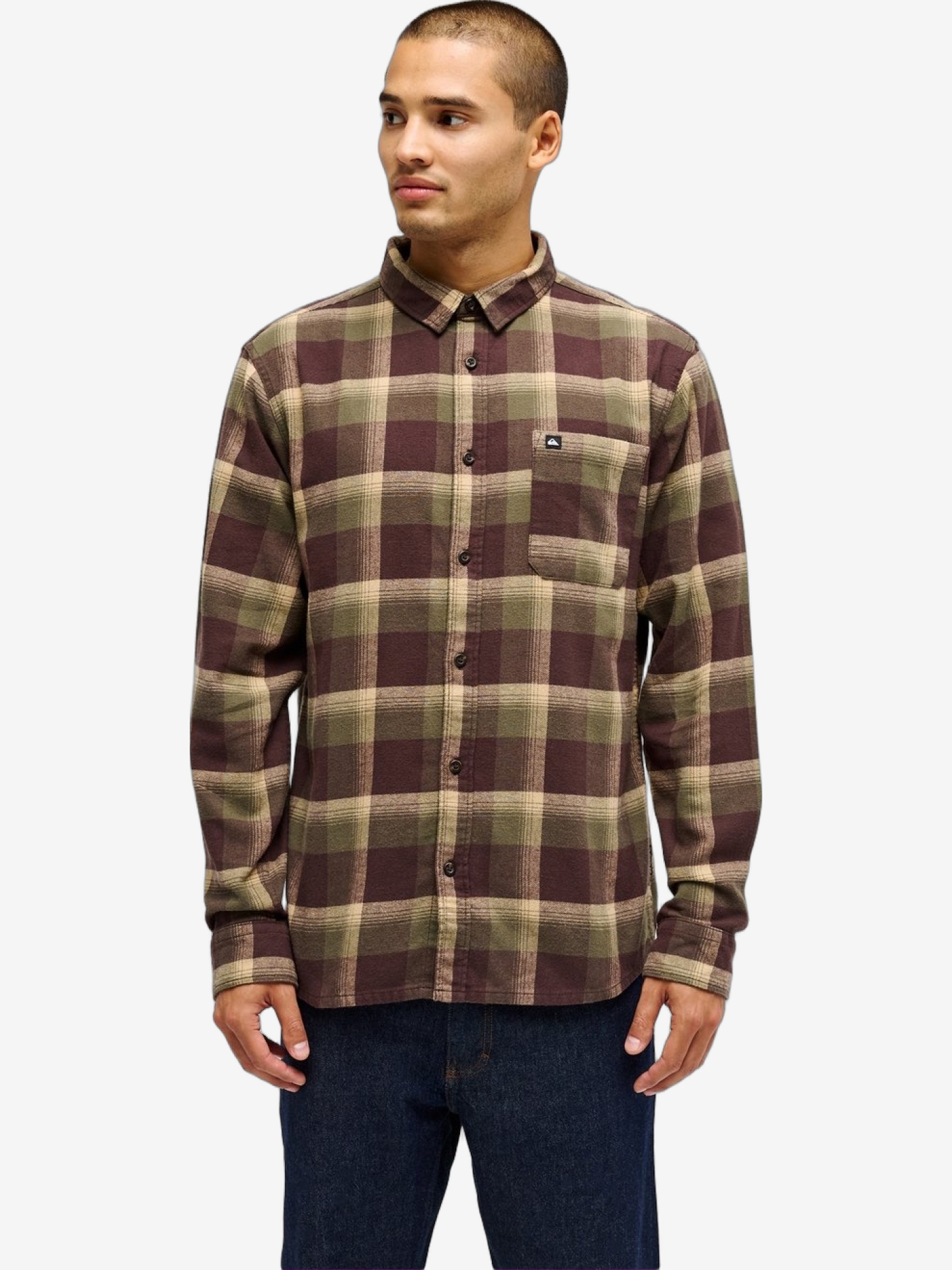 CAMISA QUIKSILVER MOTHERFLY PLAID GRAPE LEAF MOTHERFLY