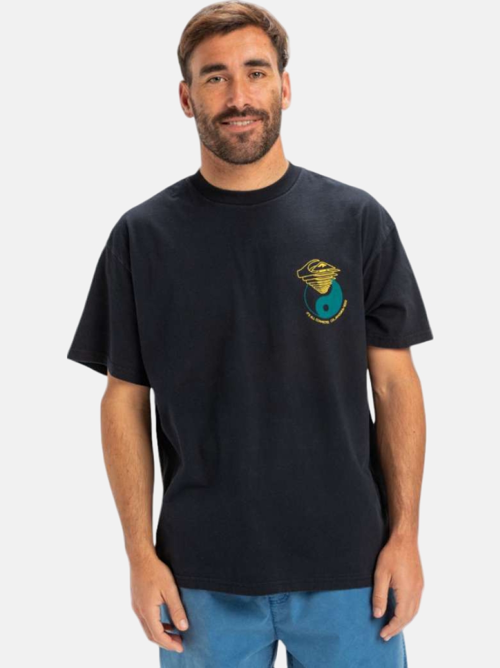 TSHIRT QUIKSILVER HYPNOTIC WAVE BLACK