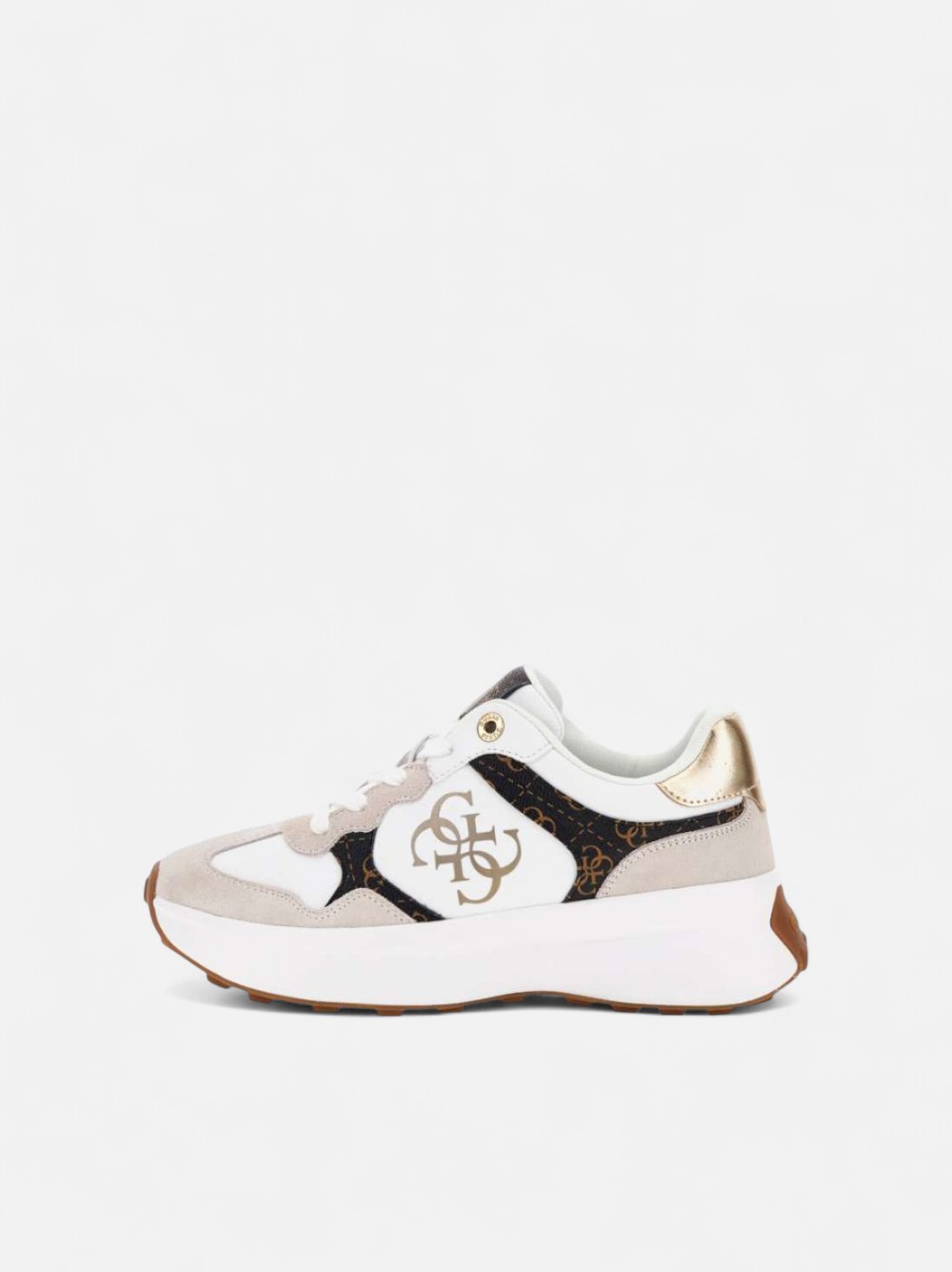 GUESS LUCKEI WHITE/BROWN