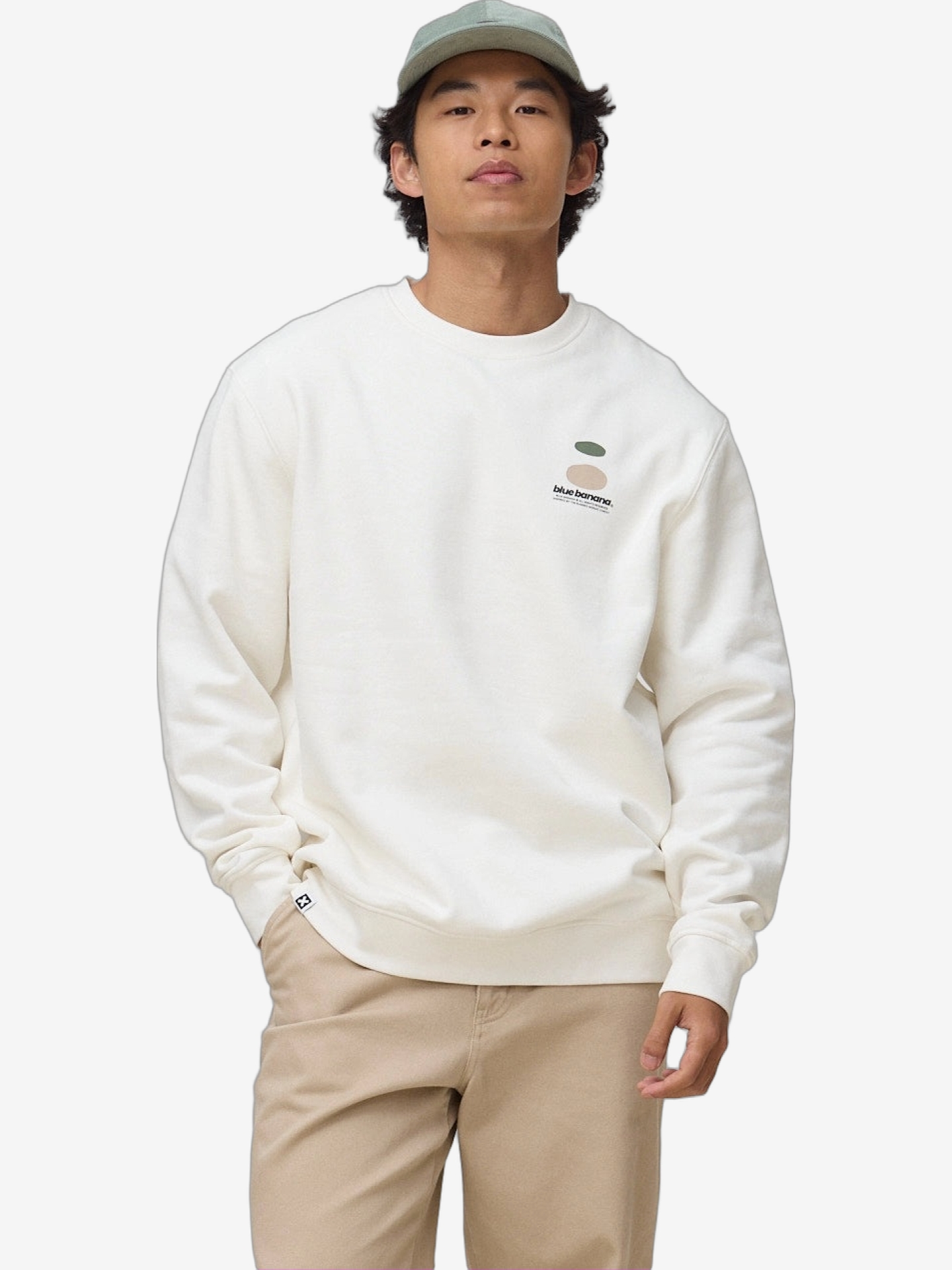 SWEATSHIRT BLUE BANANA FOREST OFF WHITE