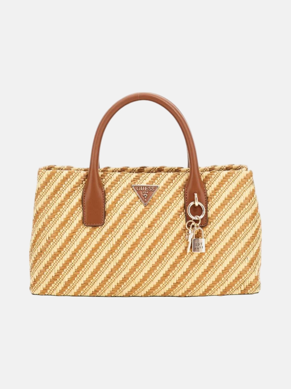 MALA GUESS SIMONA NATURAL/COGNAC