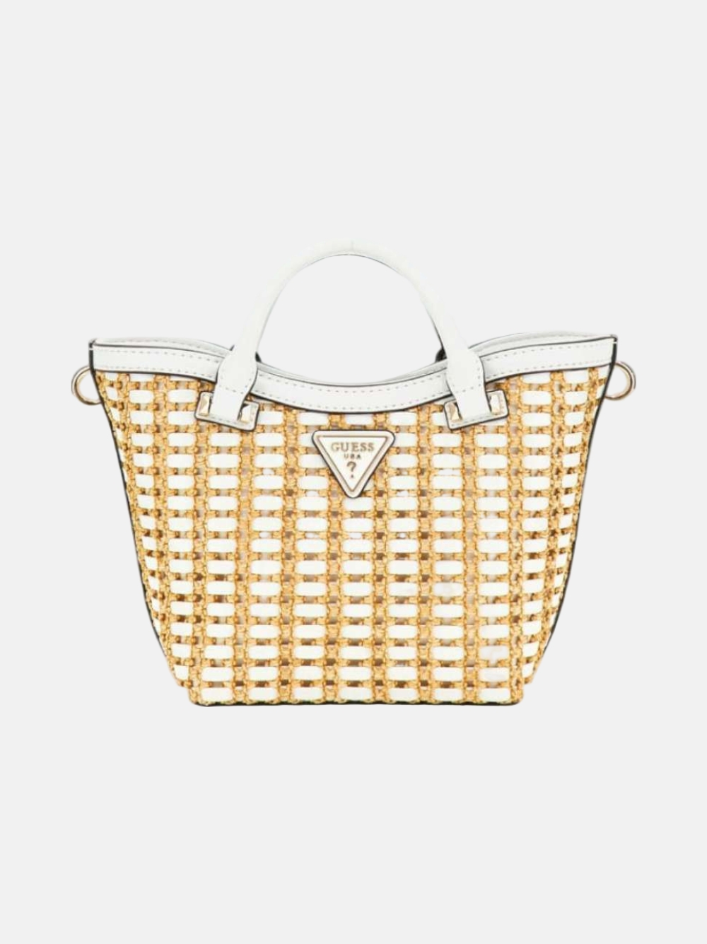 MALA GUESS ATALIA MINI TOTE NATURAL/WHITE