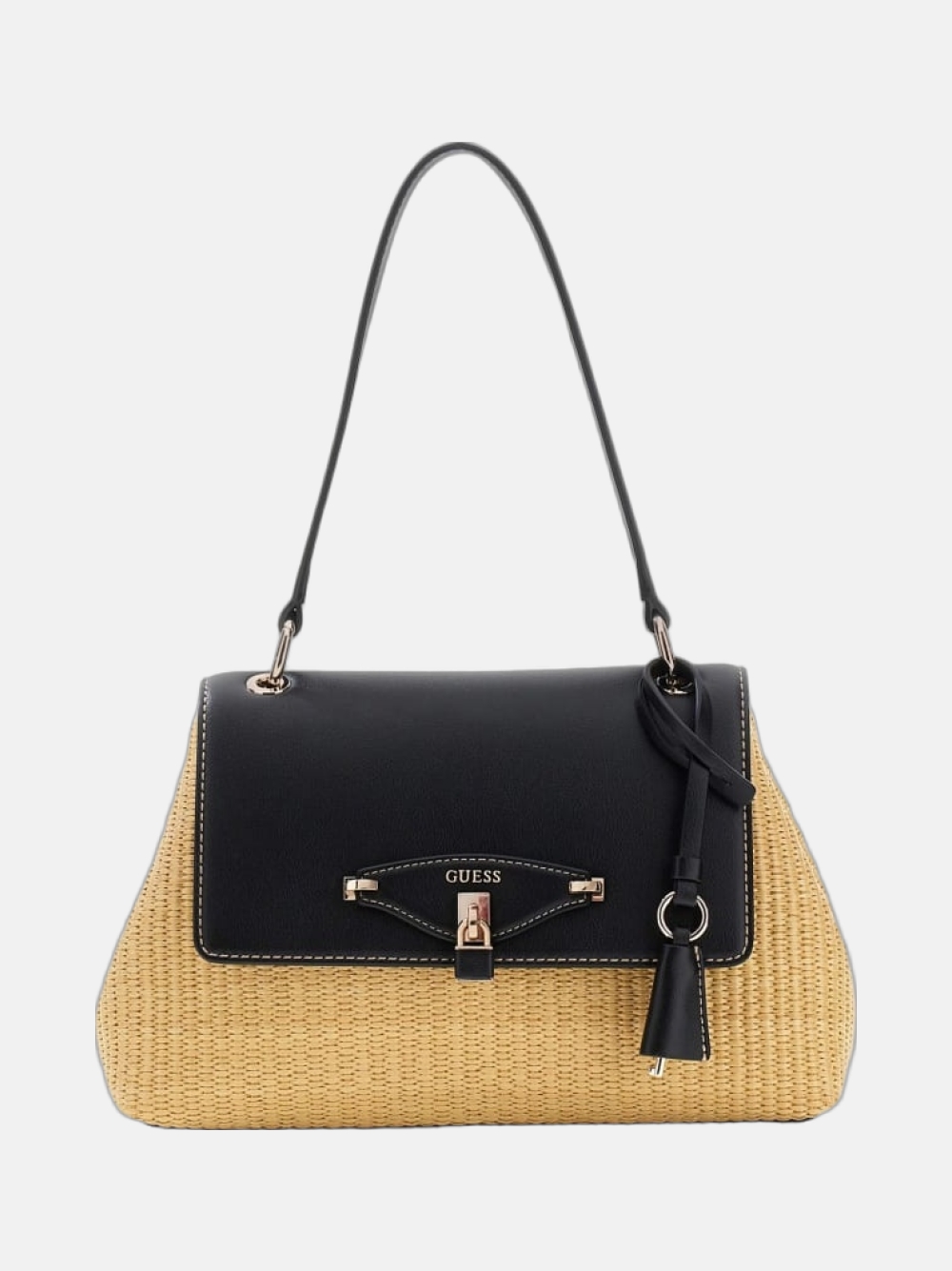 MALA GUESS MAGGIE STRAW FLAP SHOULDER