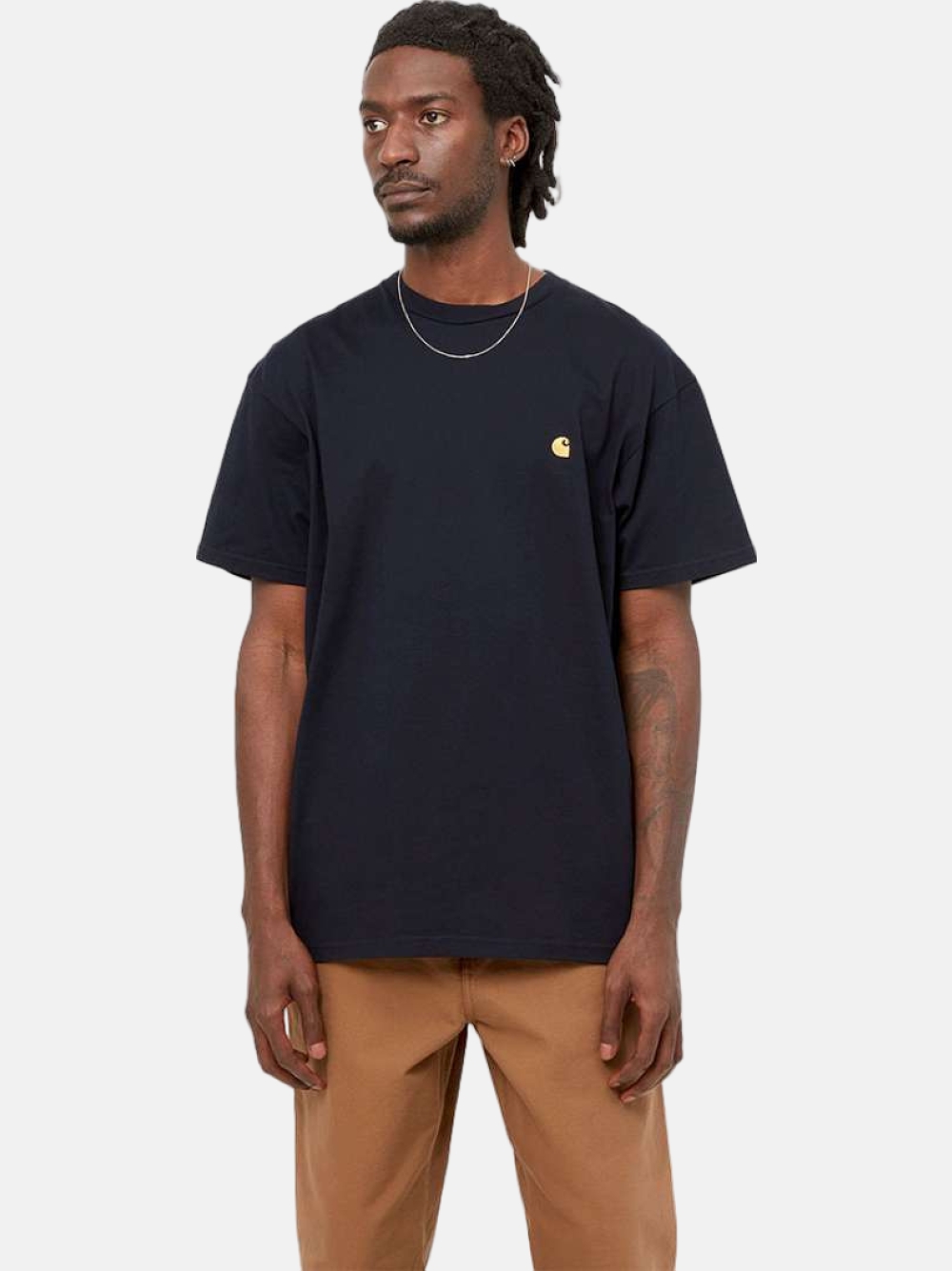 TSHIRT CARHARTT WIP CHASE DARK NAVY/GOLD