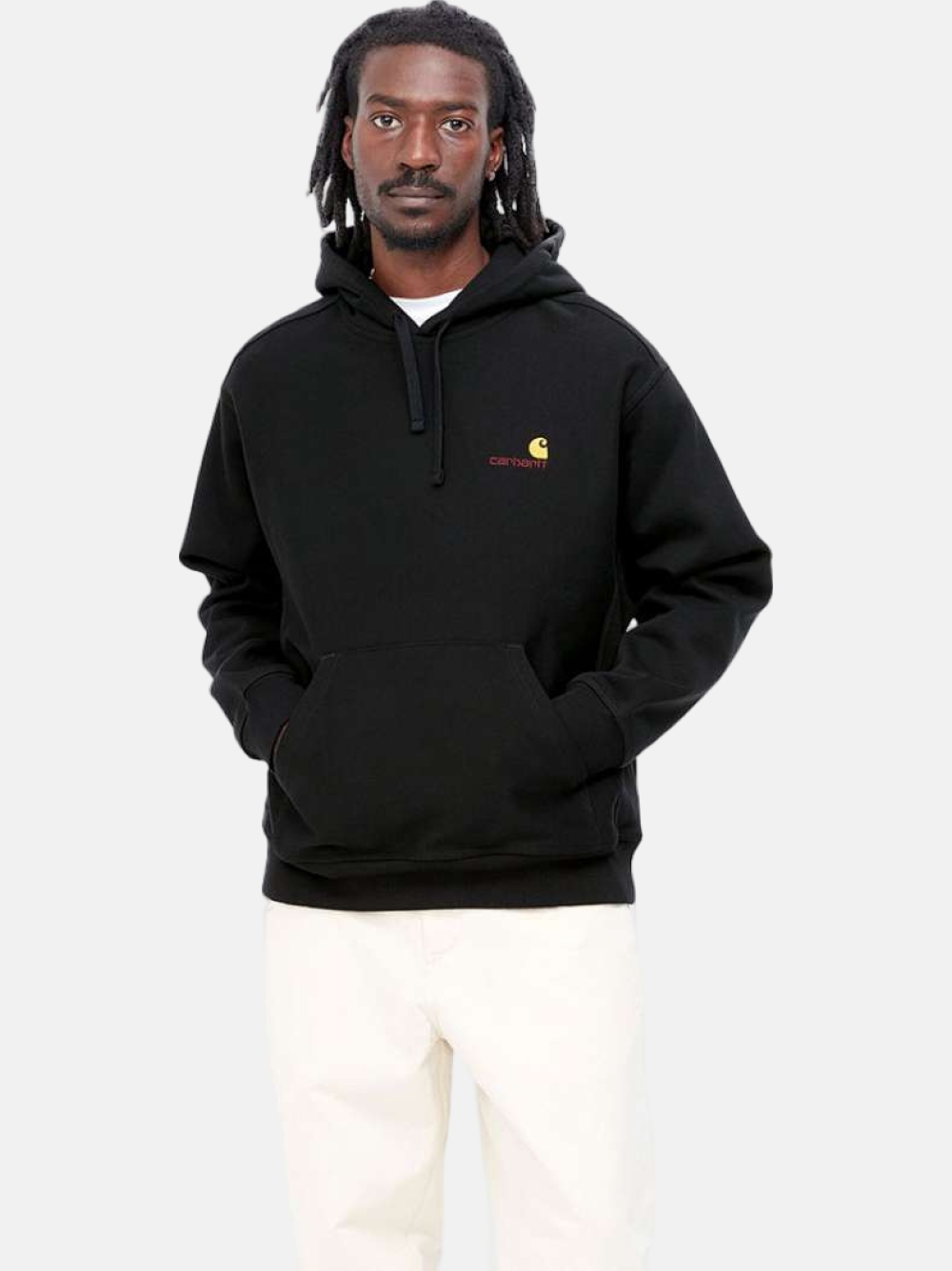 HOODIE CARHARTT WIP AMERICAN SCRIPT BLACK