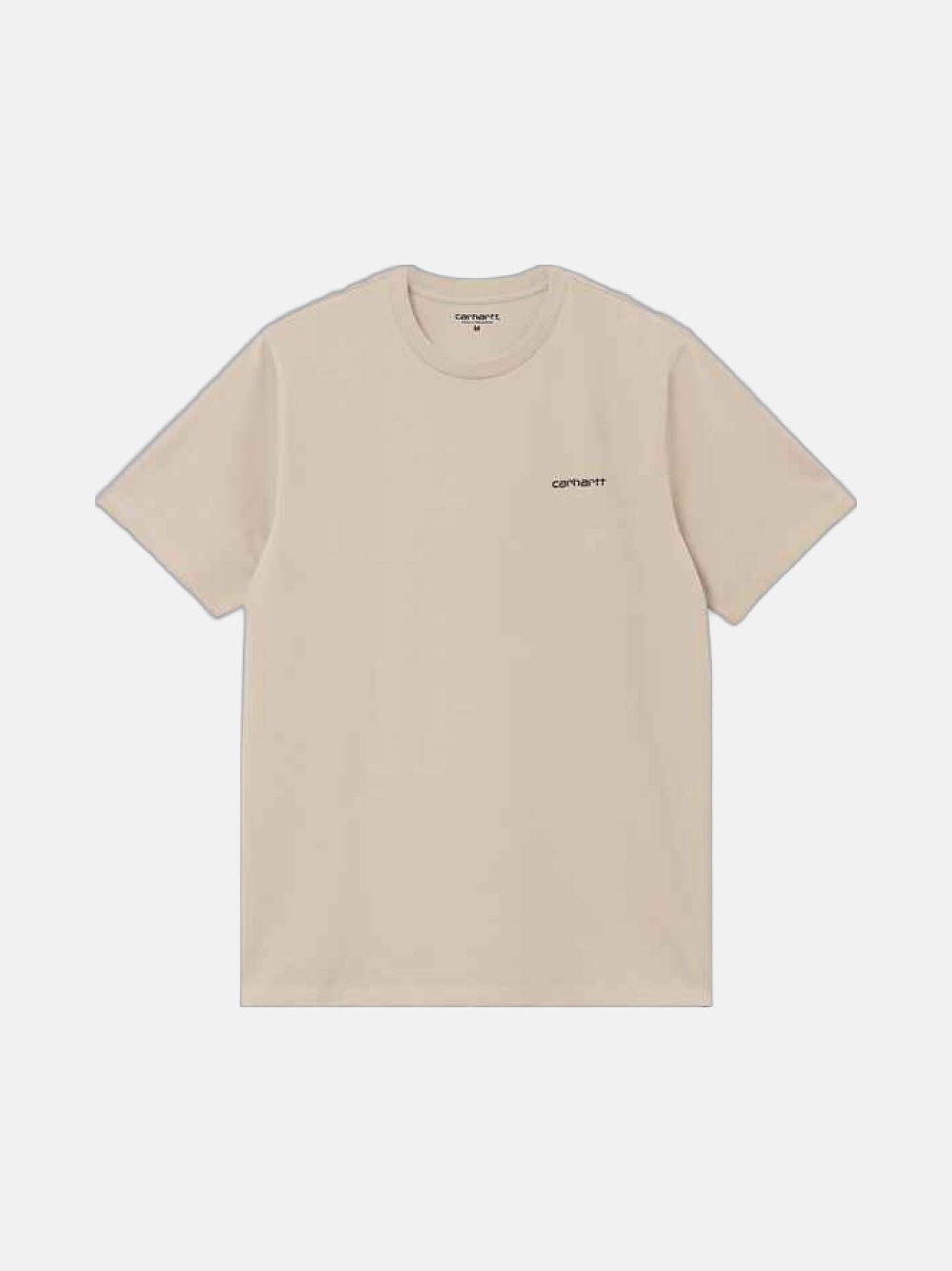 TSHIRT CARHARTT WIP SCRIPT EMBROIDERY FLEUR DE SEL/BLACK