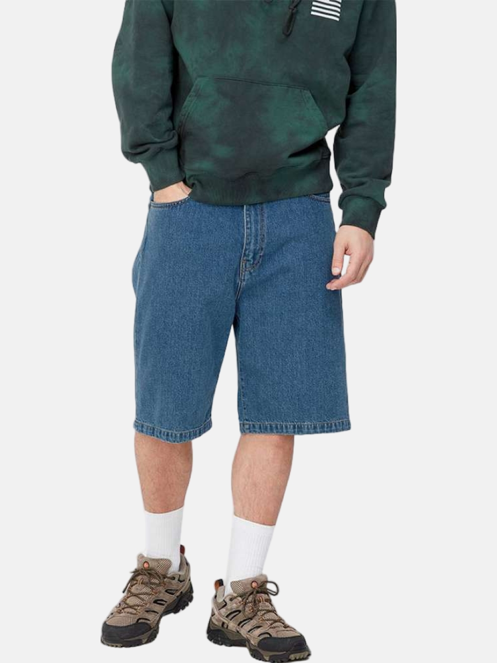 CALÇÕES CARHARTT WIP LANDON BLUE HEAVY STONE WASH