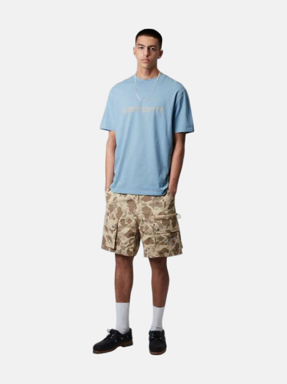 TSHIRT CARHARTT  WIP SCRIPT BLUEBIRD/FLEUR DE SEL