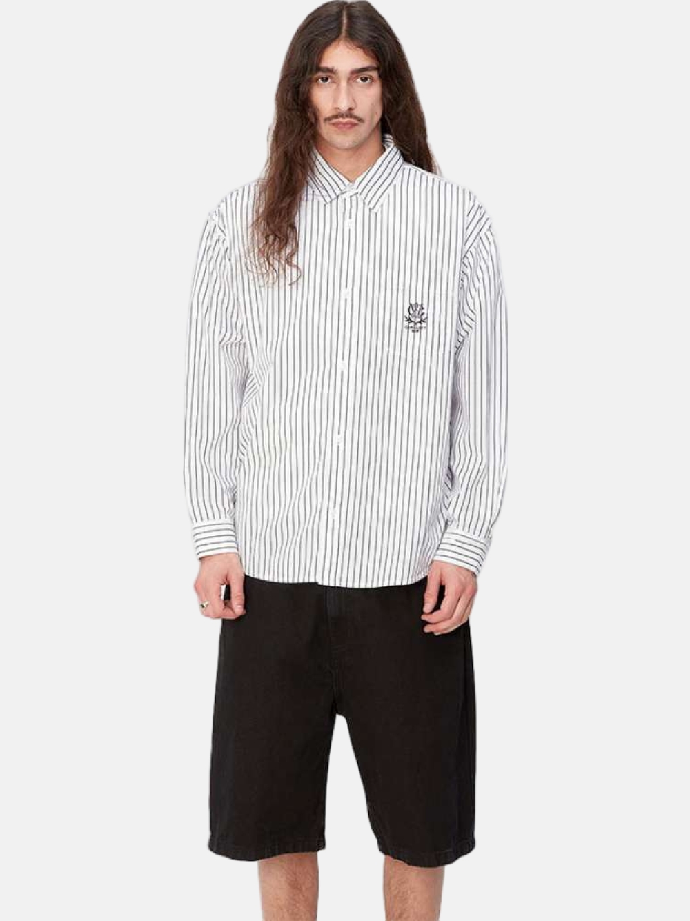 CAMISA CARHARTT LINUS BLACK/WHITE