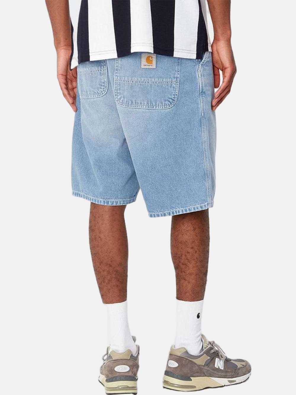 CALÇÕES CARHARTT LANDOM BLUE HEAVY/STONE WASH
