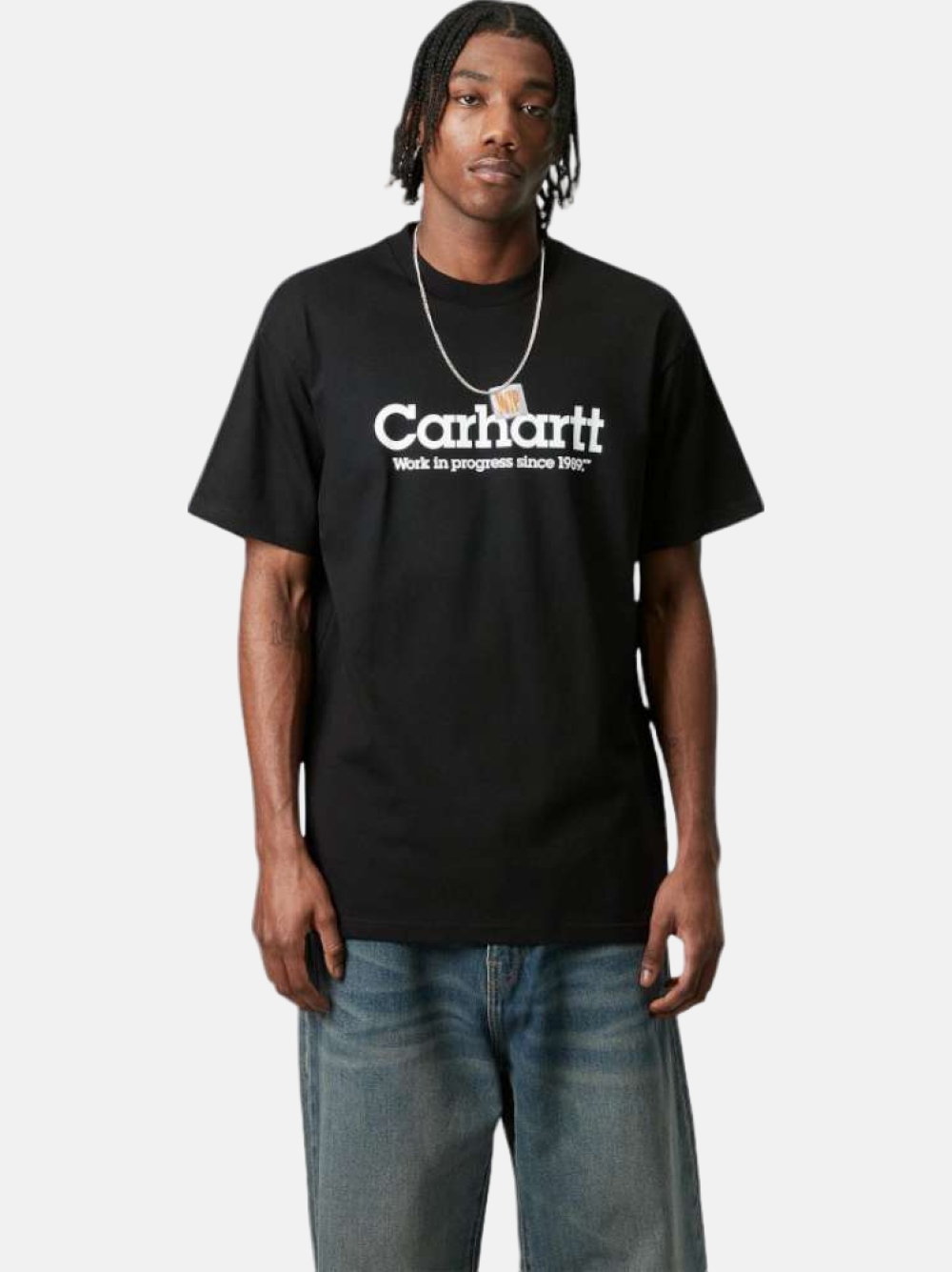 TSHIRT CARHARTT WIP LABEL SCRIPT BLACK