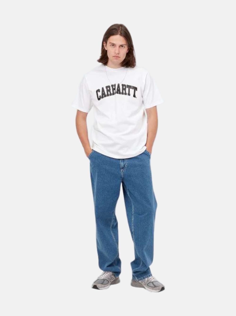 TSHIRT CARHARTT WIP UNIVERSITY WHITE/BLACK