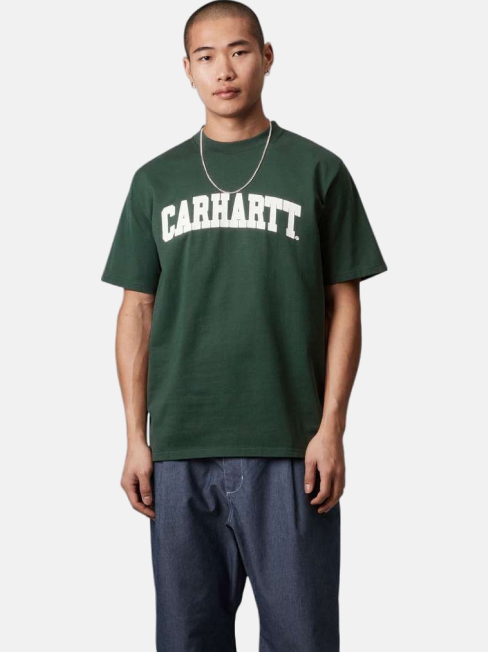 TSHIRT CARHARTT WIP UNIVERSITY CONIFER/WHITE
