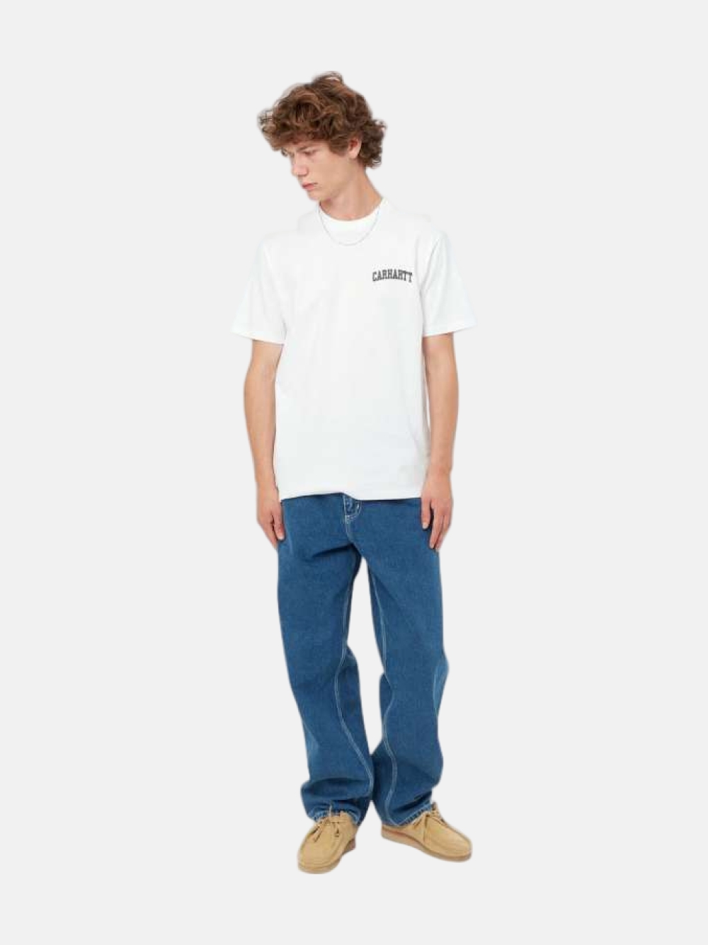TSHIRT CARHARTT WIP UNIVERSITY SCRIPT WHITE/BLACK