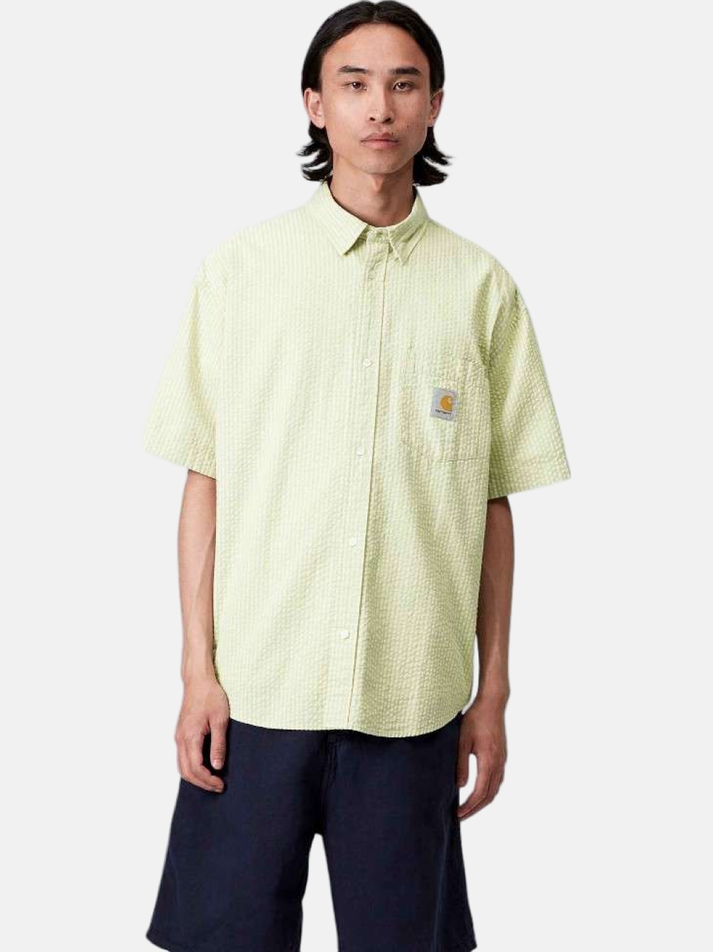 CAMISA CARHARTT WIP TOLAND STRIPE PALE OLIVE