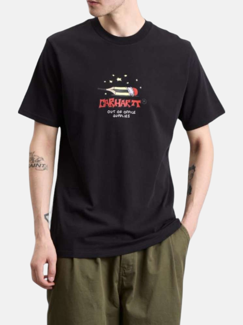 TSHIRT CARRHART WIP WORK LIFE ROMANCE BLACK
