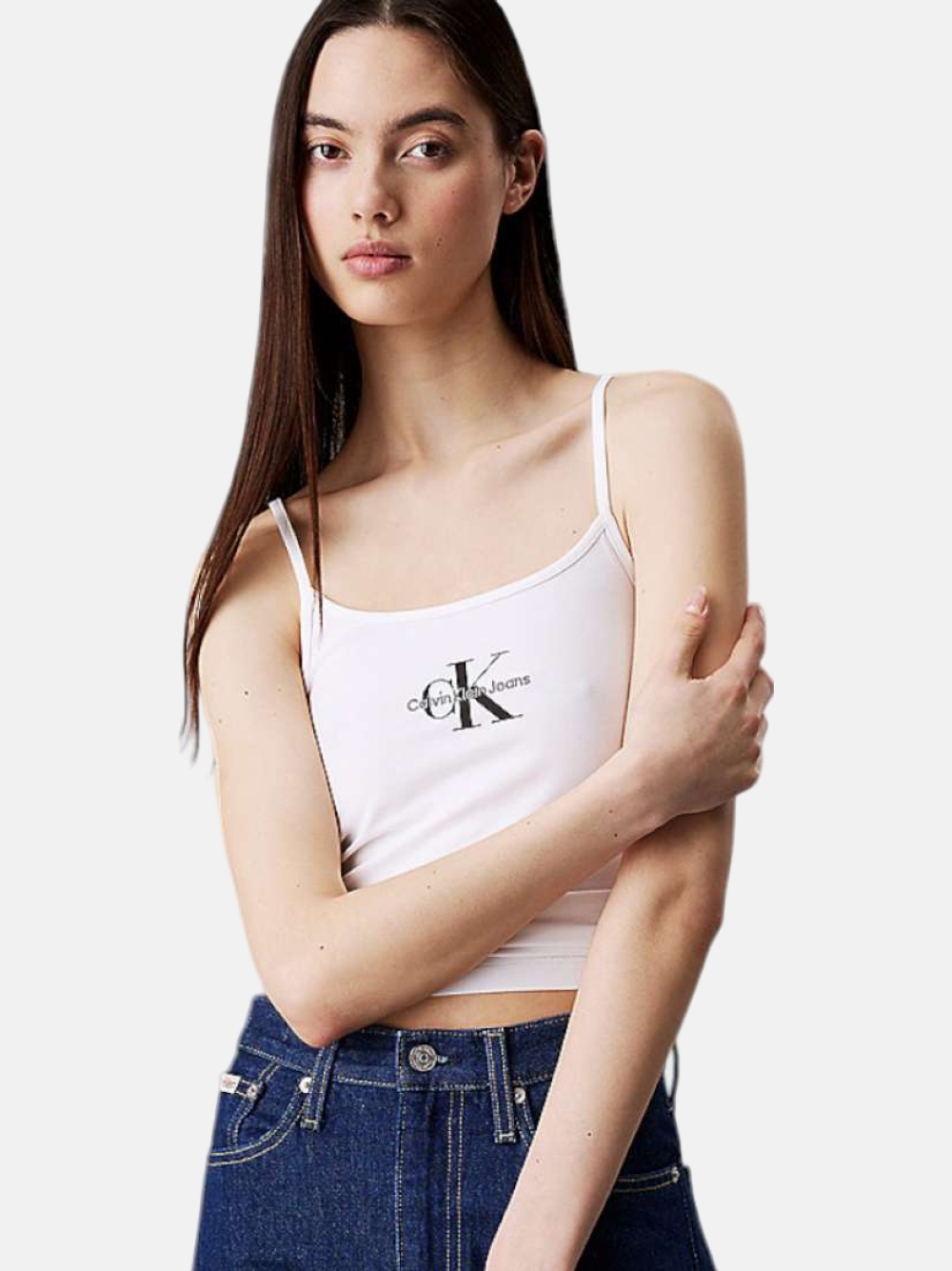 TOP CALVIN KLEIN MONOLOGO BRIGHT WHITE