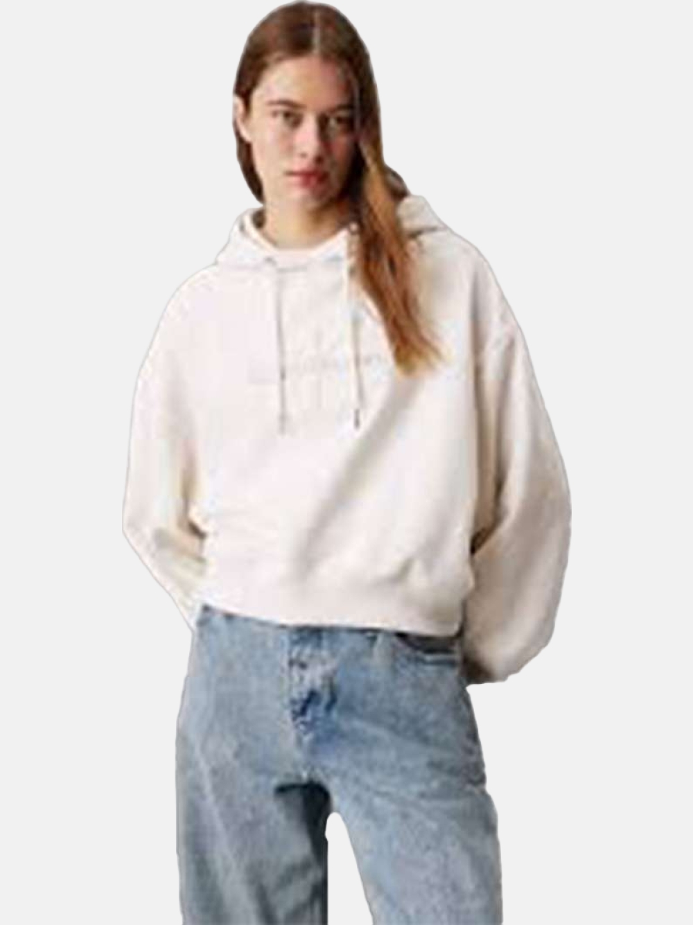 HOODIE CALVIN KLEIN CHENILLE IVORY