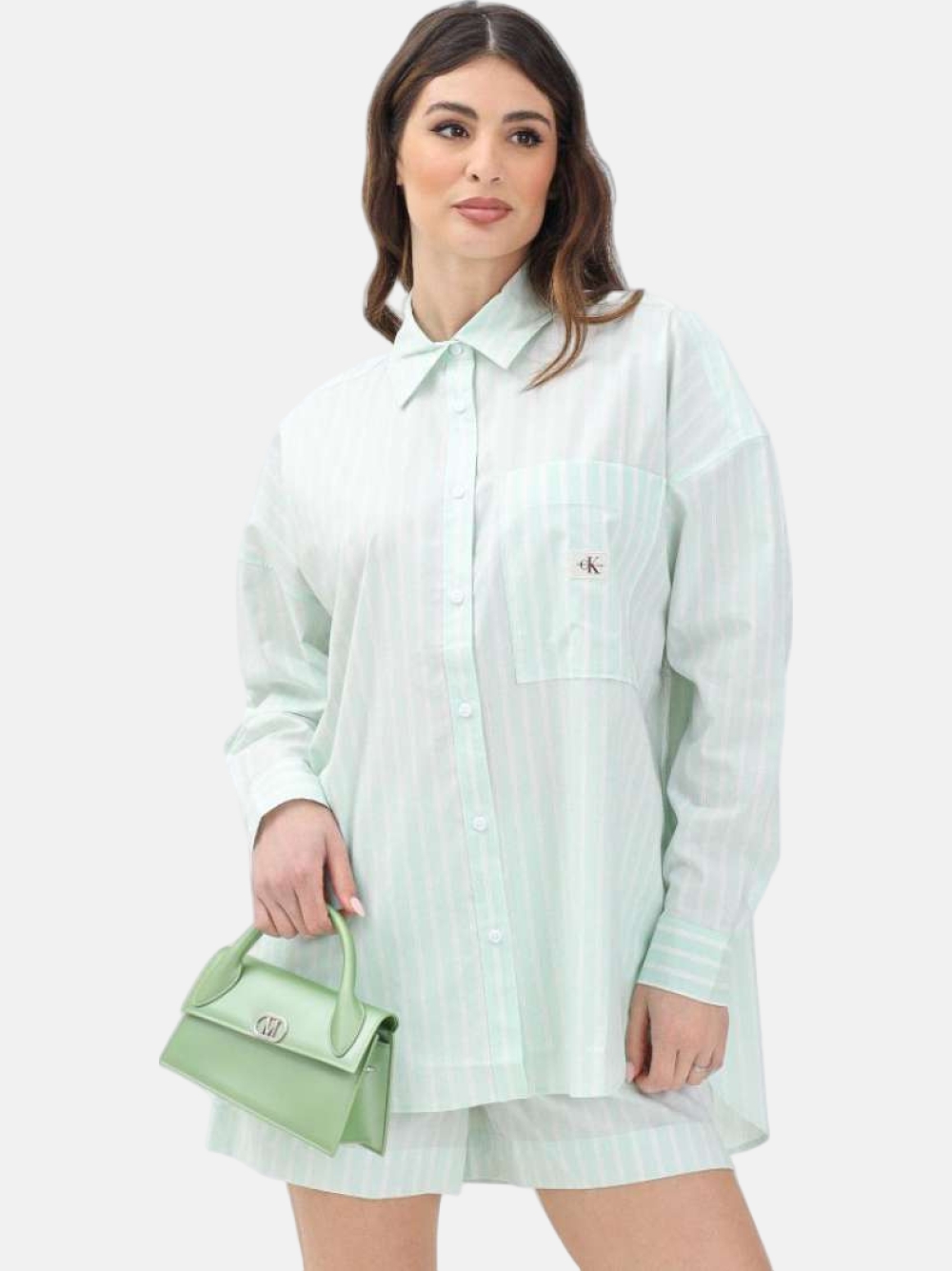 CAMISA CALVIN KLEIN SUMMER MOONLIGHT JADE STRIPE