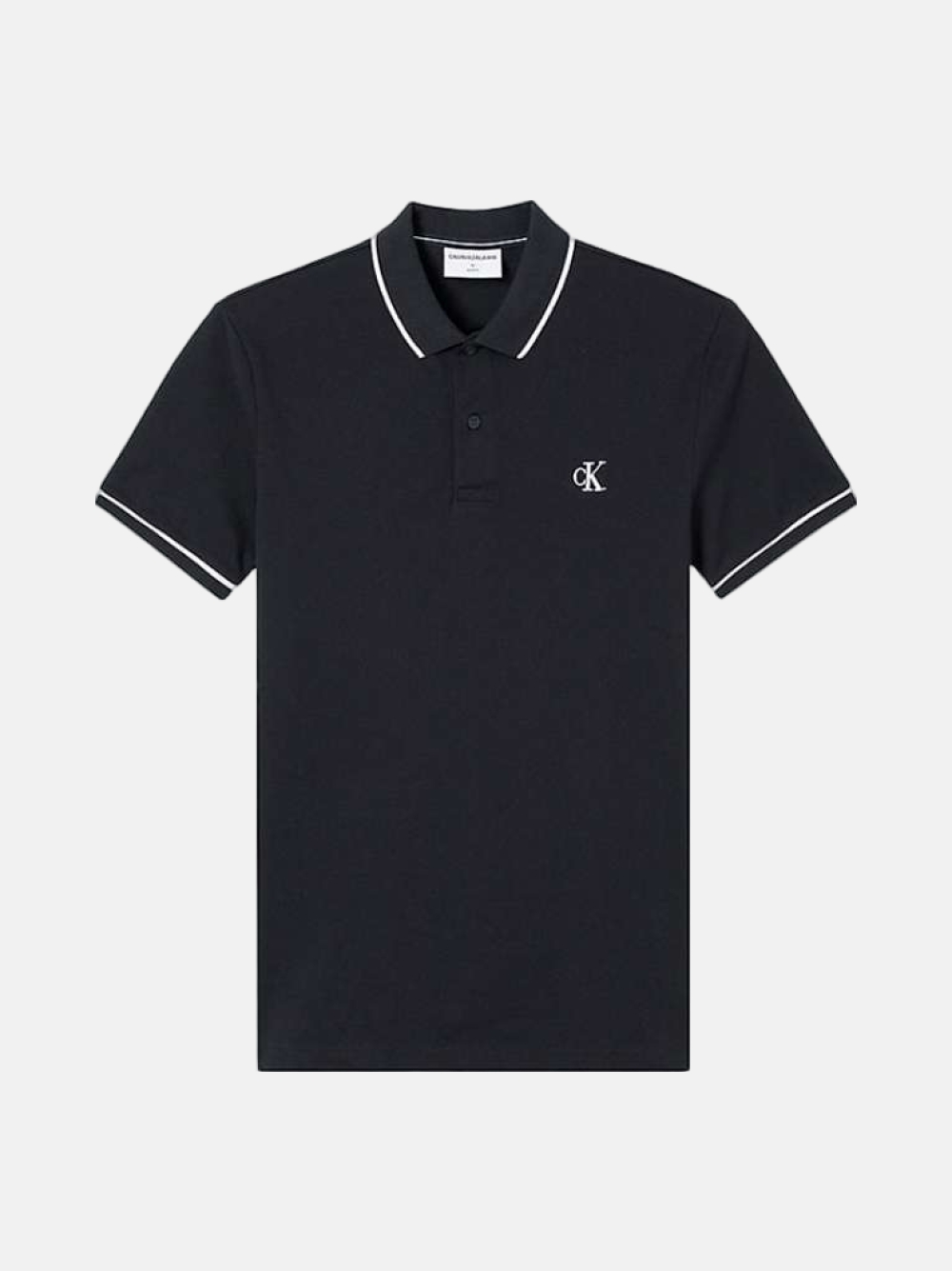 POLO CALVIN KLEIN TIPPING SLIM CK BLACK