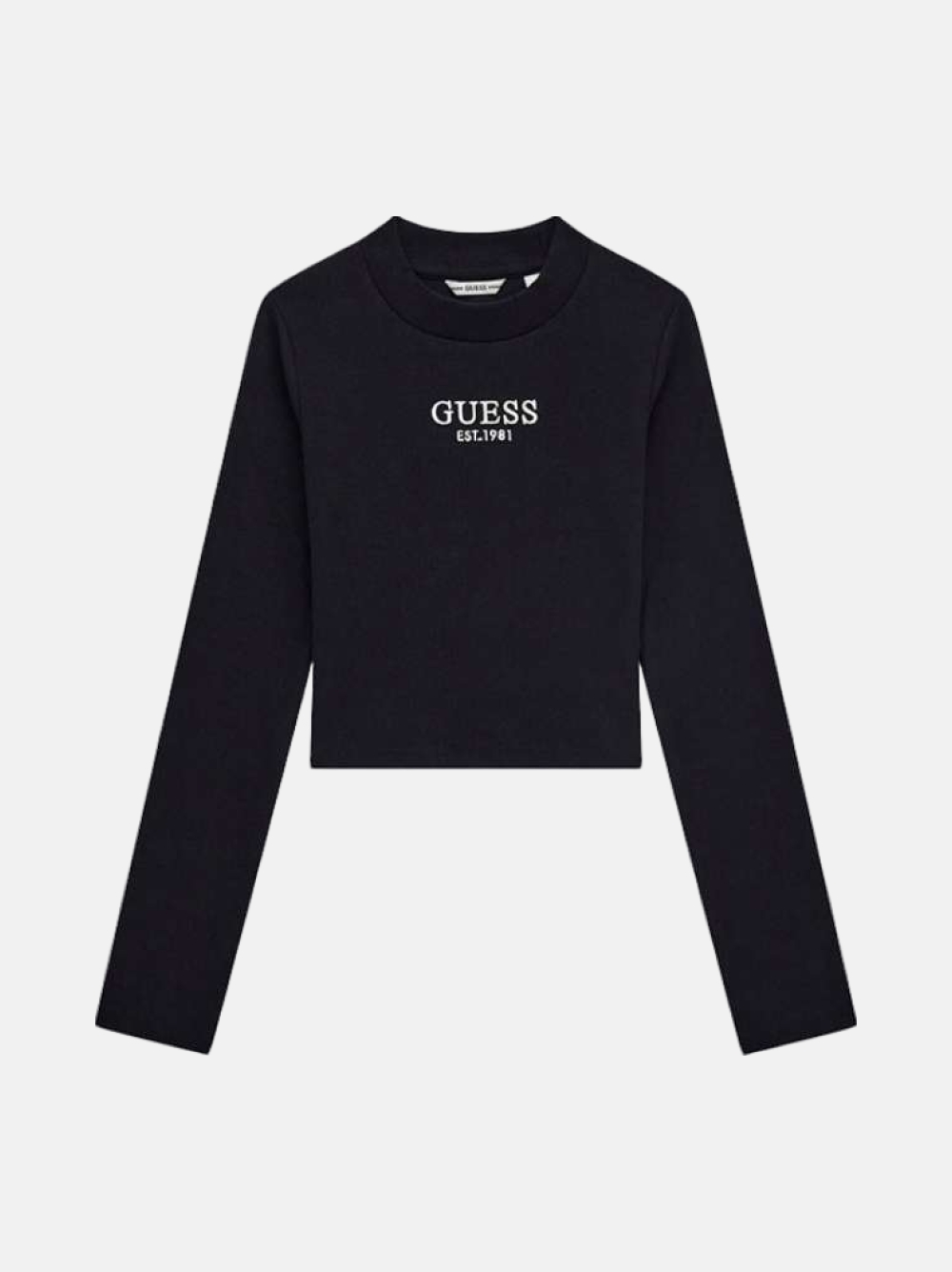 LONGSLEEVE GUESS RIB STRETCH JBLK