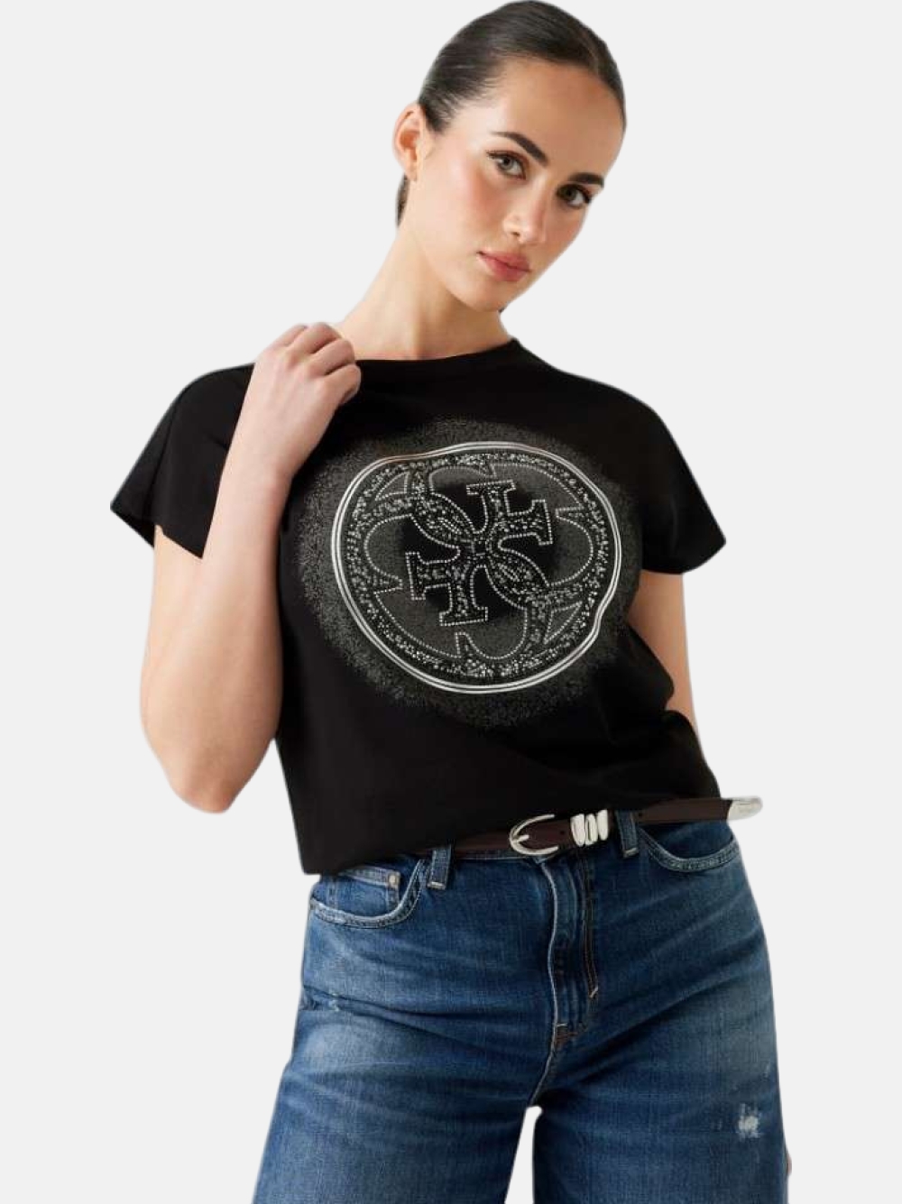 TSHIRT GUESS MINIME JBLK