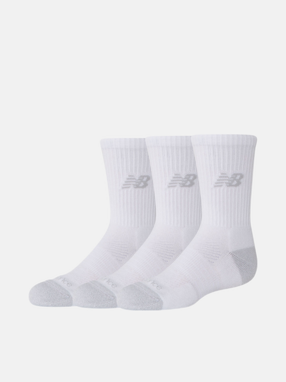 PACK 3 MEIAS NEW BALANCE YOUTH ACTIVE CREW WHITE WT