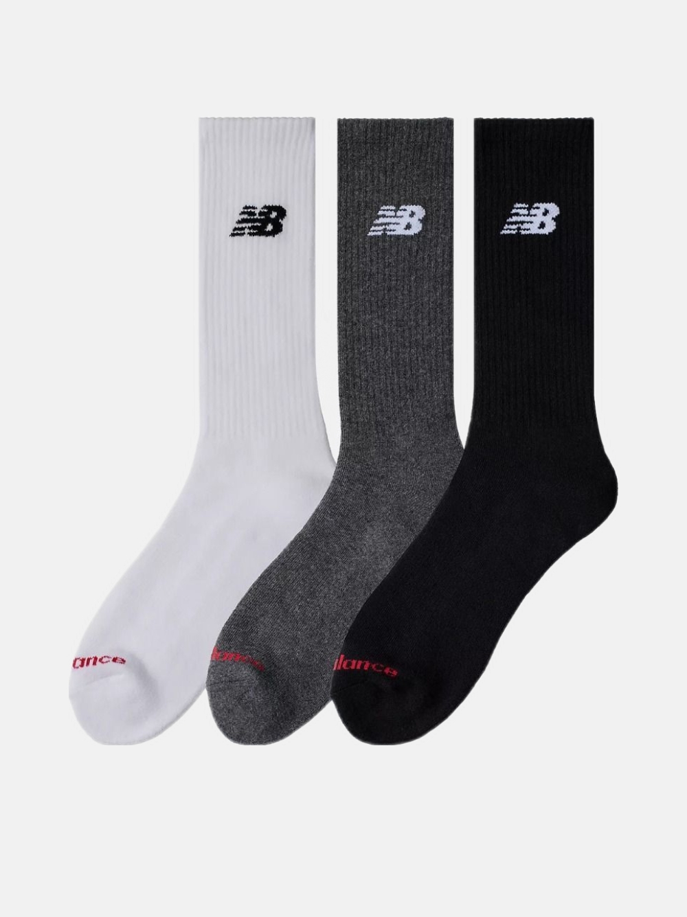 PACK 3 MEIAS NEW BALANCE EVERDAY CREW WM WHT/MULTI