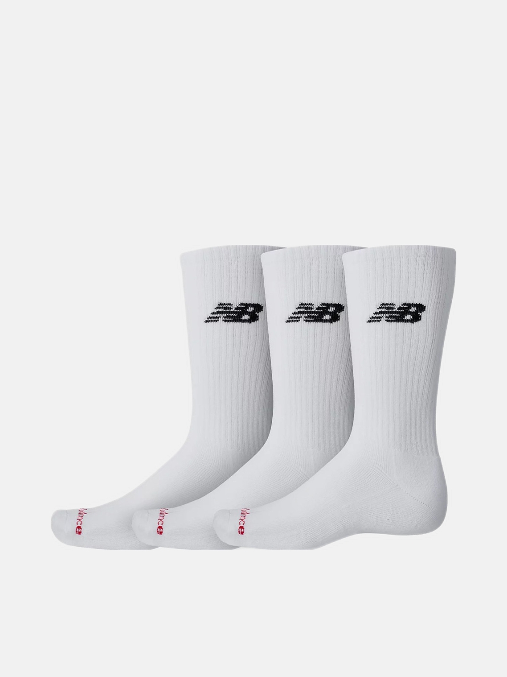 PACK 3 MEIAS NEW BALANCE EVERDAY CREW WHITE WT