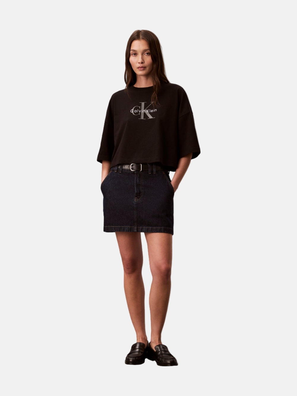 TSHIRT CALVIN KLEIN BOXY CROP MONOLOG