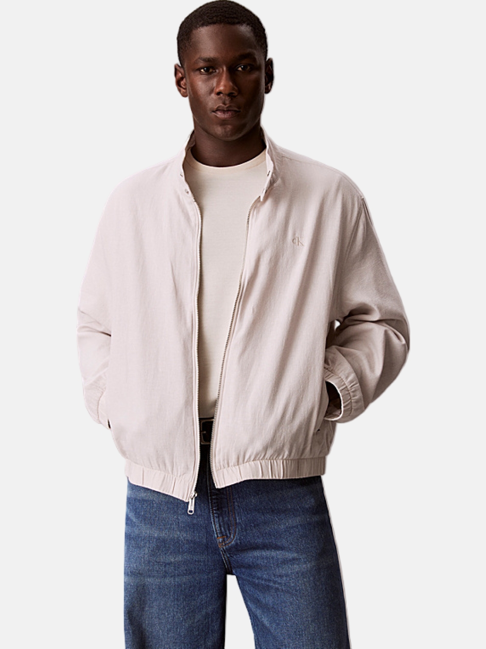 CASACO CALVIN KLEIN LINEN HARRINGTON