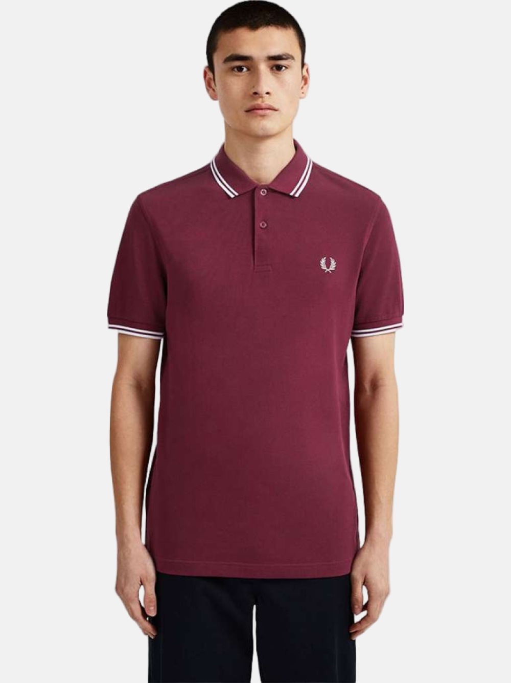 POLO FRED PERRY M3600 PORT/WHITE/WHITE