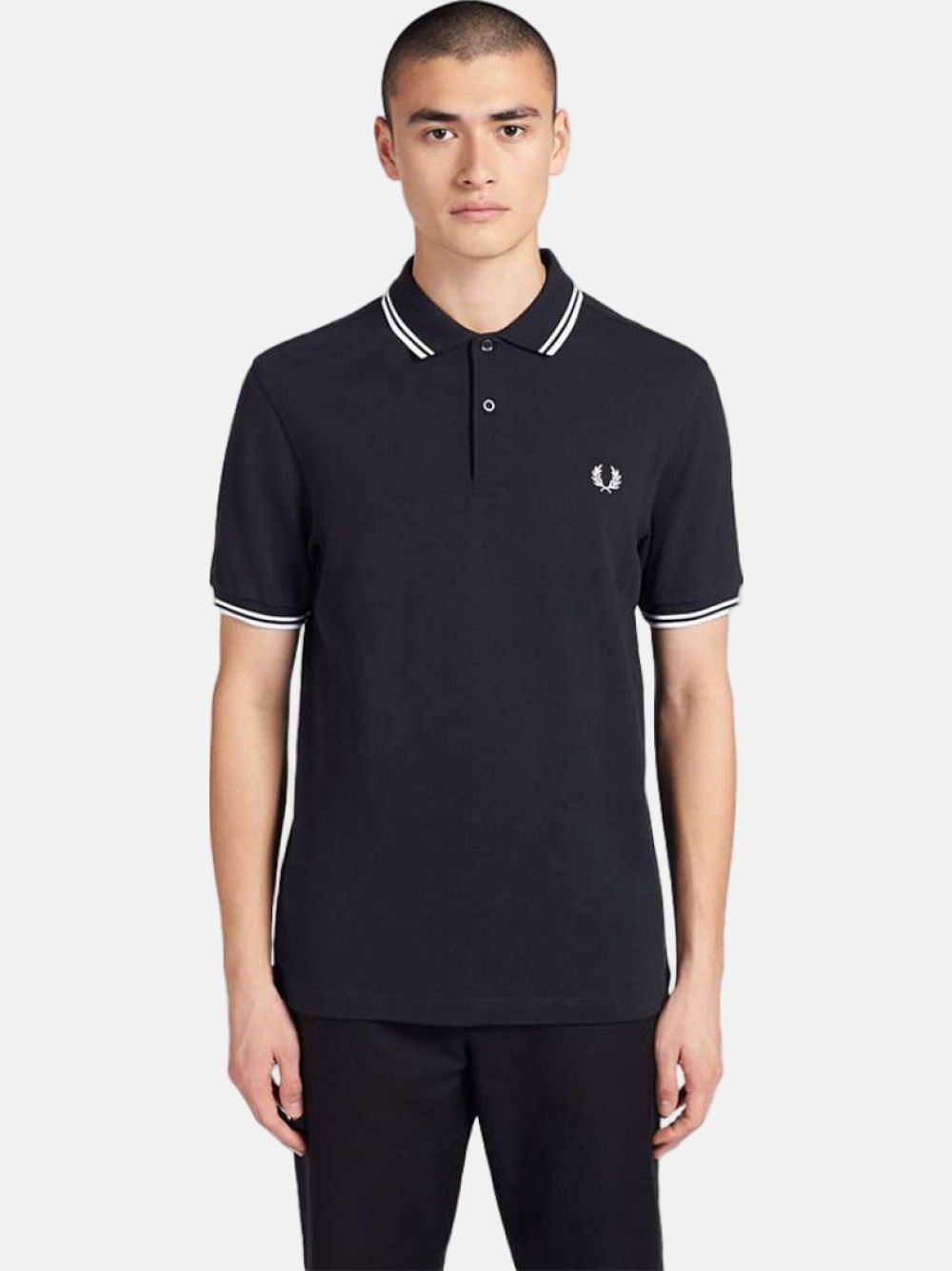 POLO FRED PERRY M3600 NAVY/WHITE/WHITE