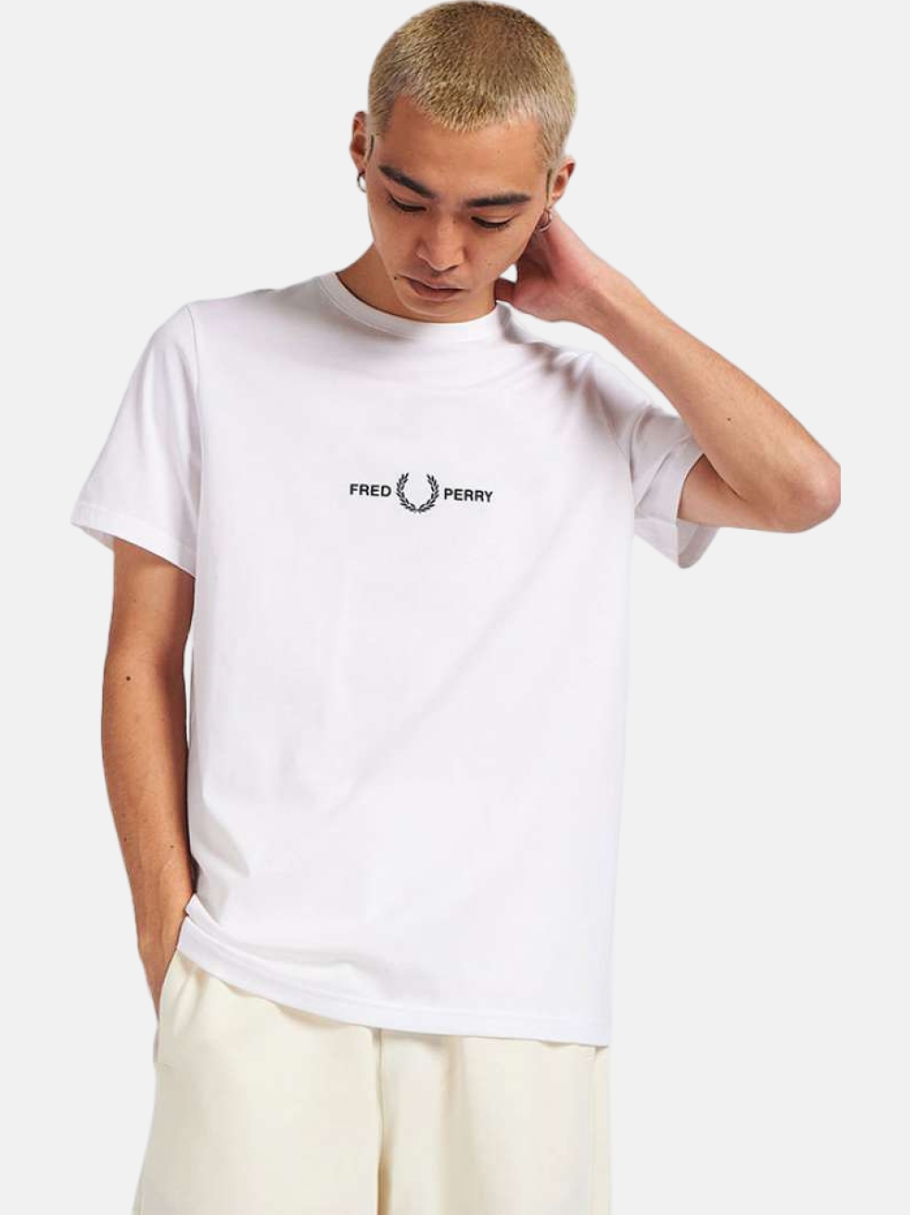 TSHIRT FRED PERRY M4580 WHITE