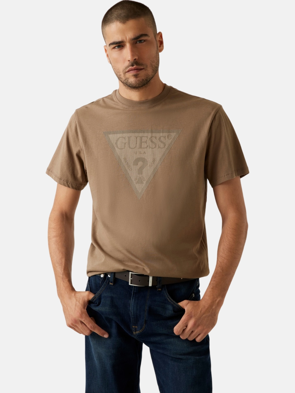 TSHIRT GUESS TRIANGLE LOGO