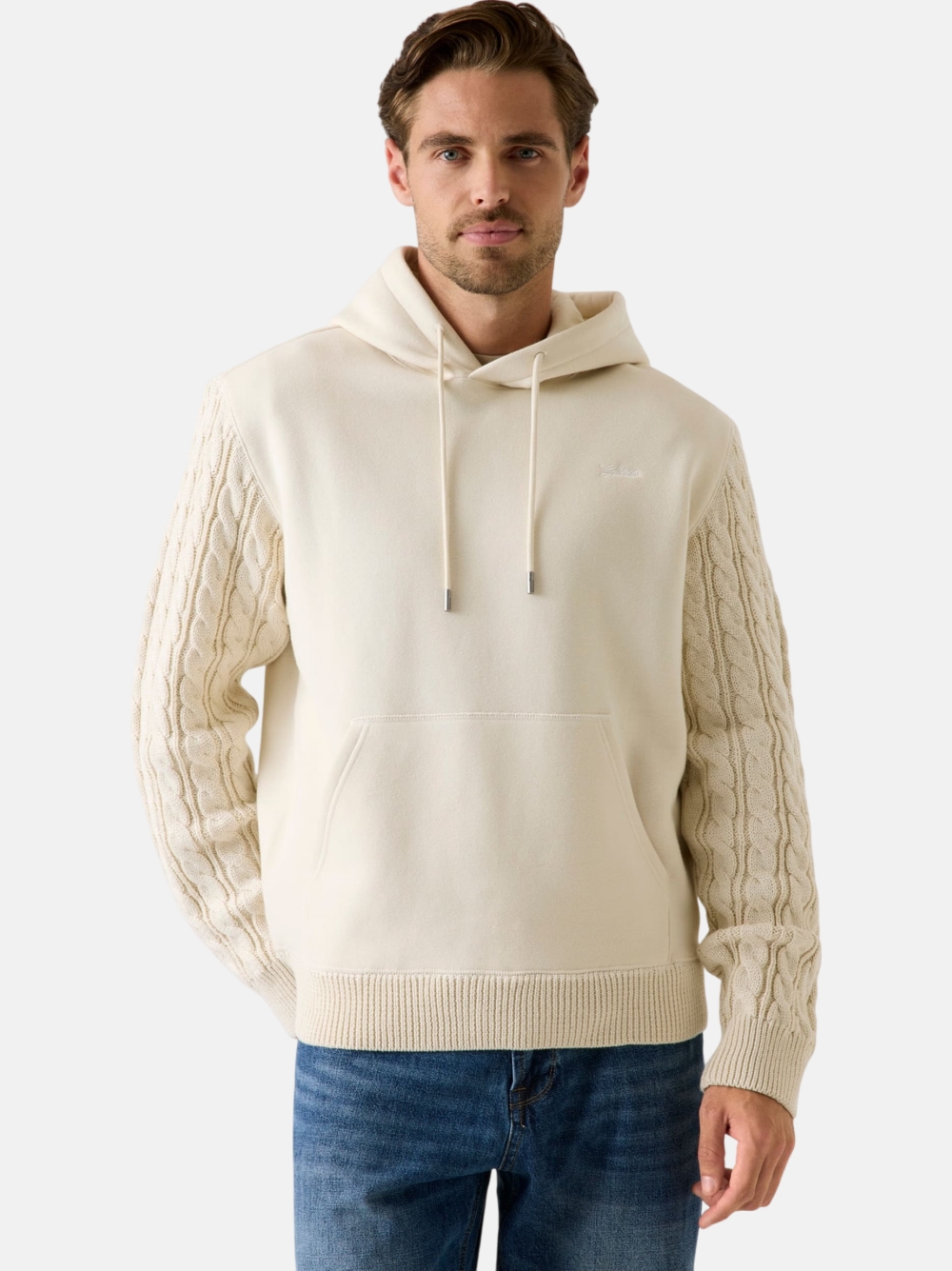 HOODIE GUESS CONTRAST SLEVEES