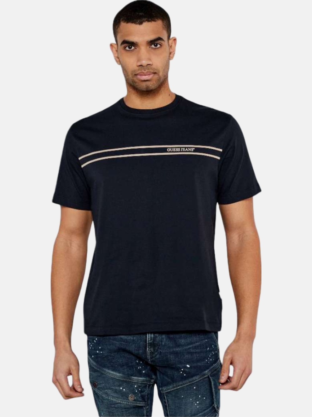T-SHIRT GUESS GJ SS CN REG CHEST STRIPE A71W