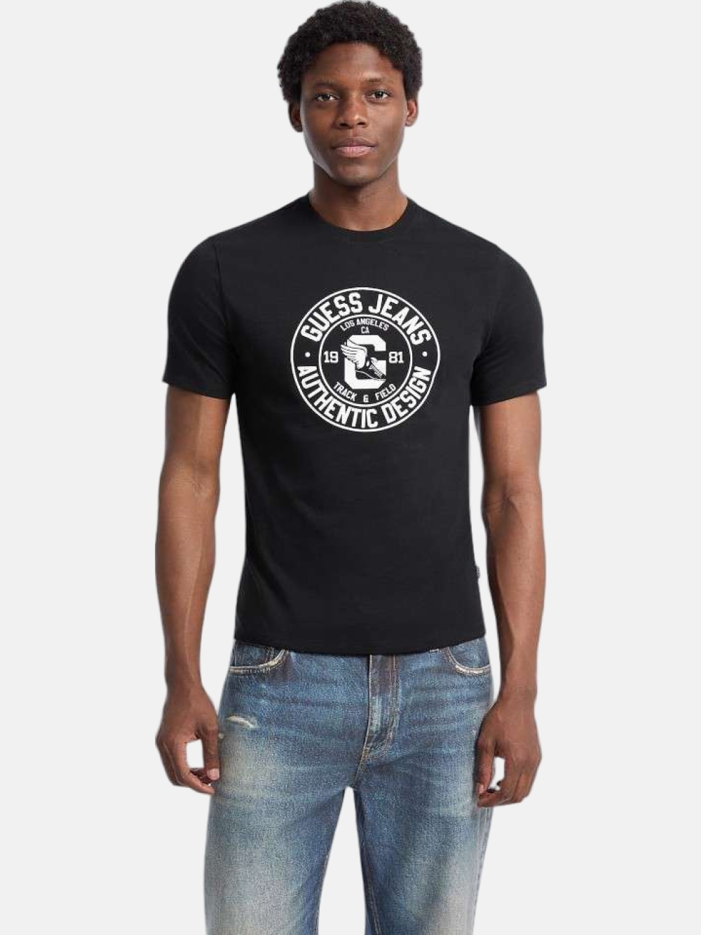 TSHIRT GUESS REGULAR FIT JBLK