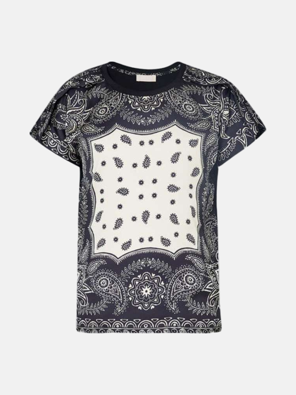 TSHIRT LIU JO MA4116J7821 NERO/NATURAL BANDANA