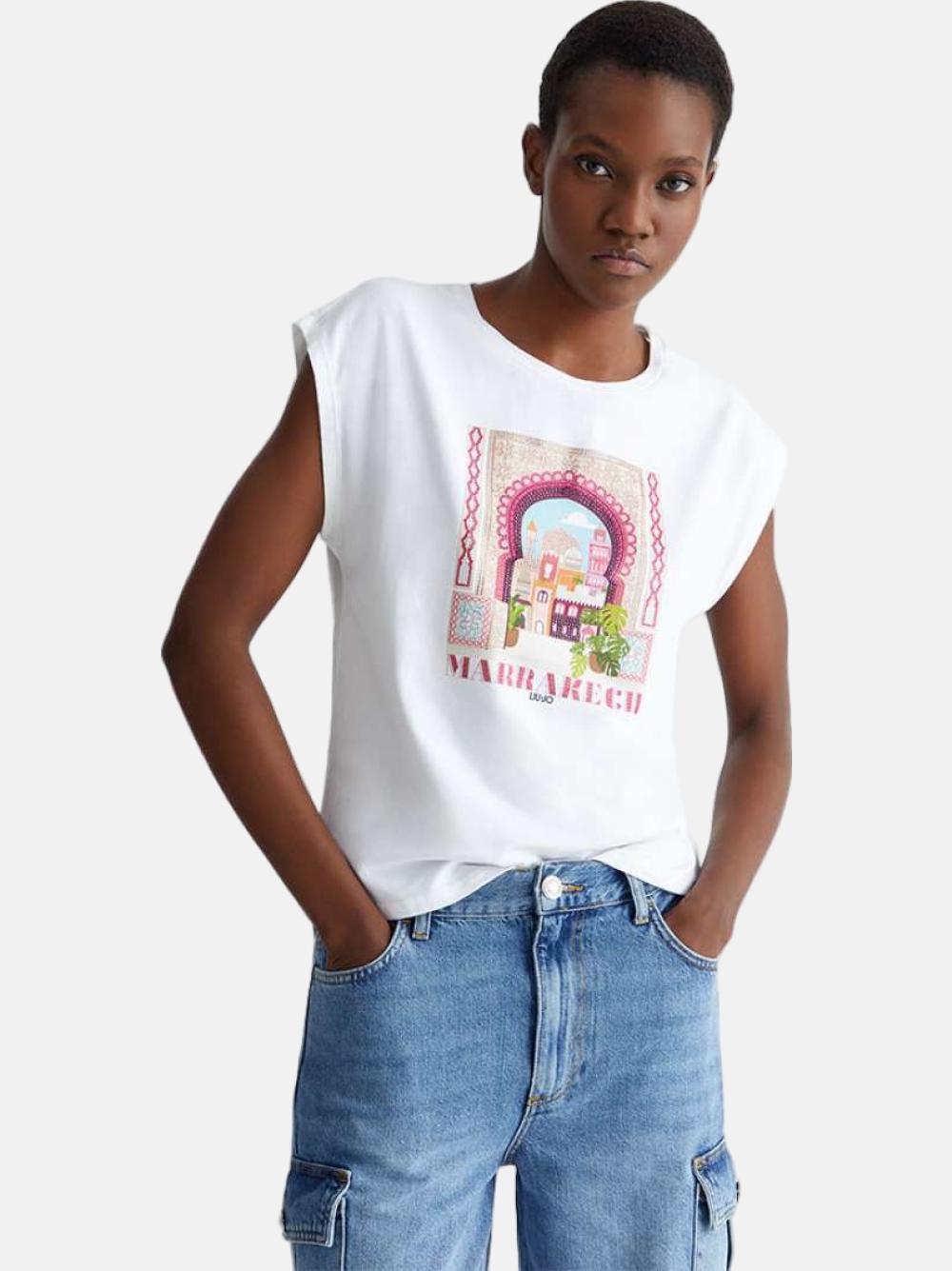 T-SHIRT LIU JO MA4338J5003-N9283 BCO MARRAK