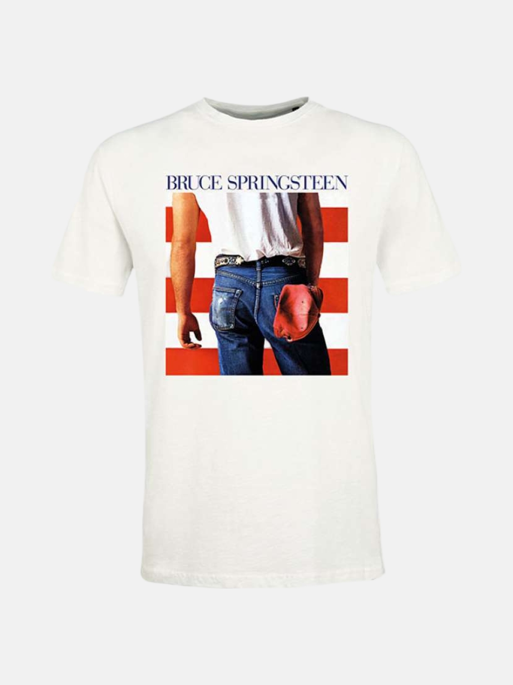 TSHIRT RECOVERED BRUCE SPRINSTEEN PIXEL HOMEM ECRU