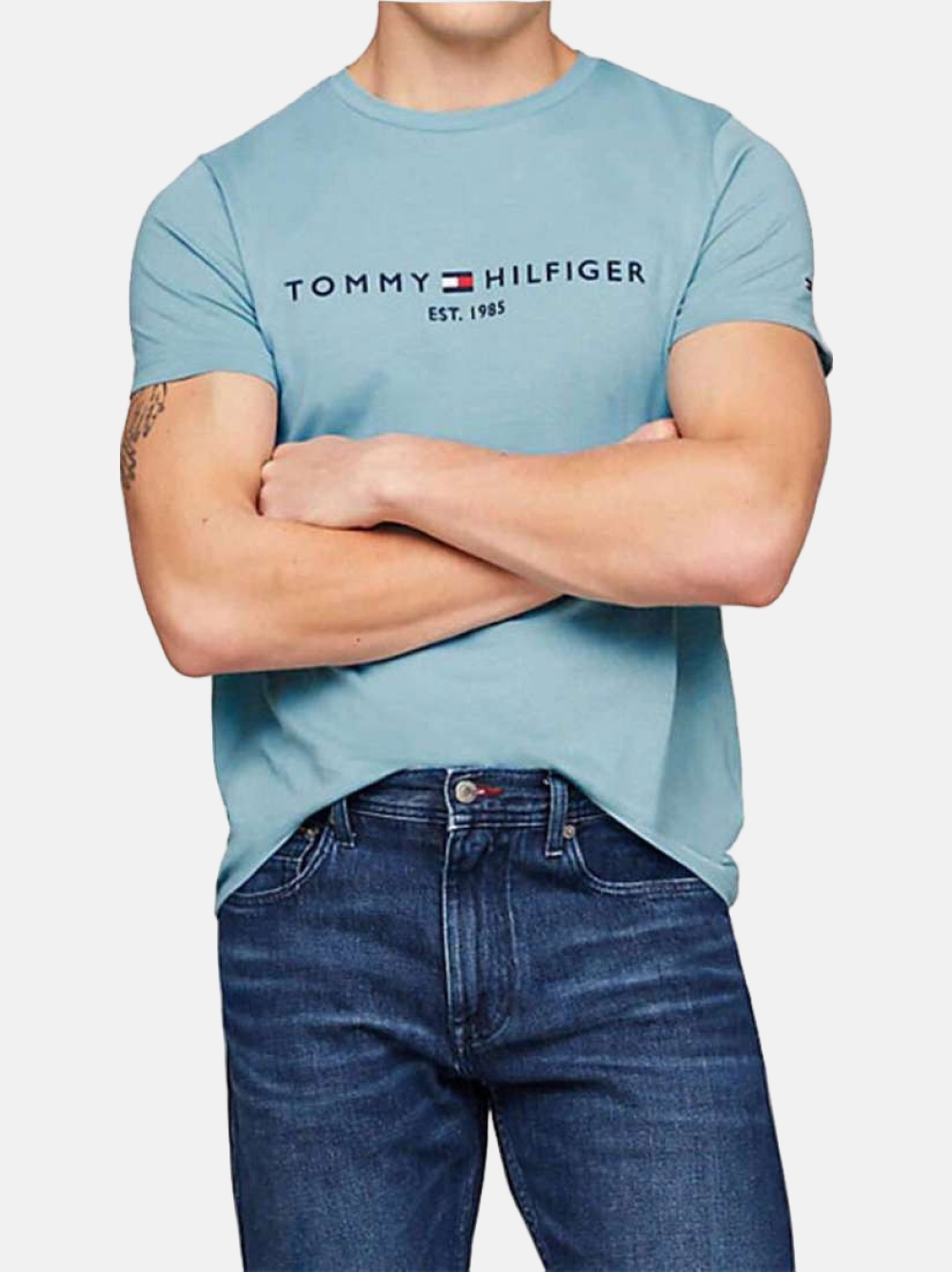 TSHIRT TOMMY HILFIGER LOGO SLEEPY BLUE