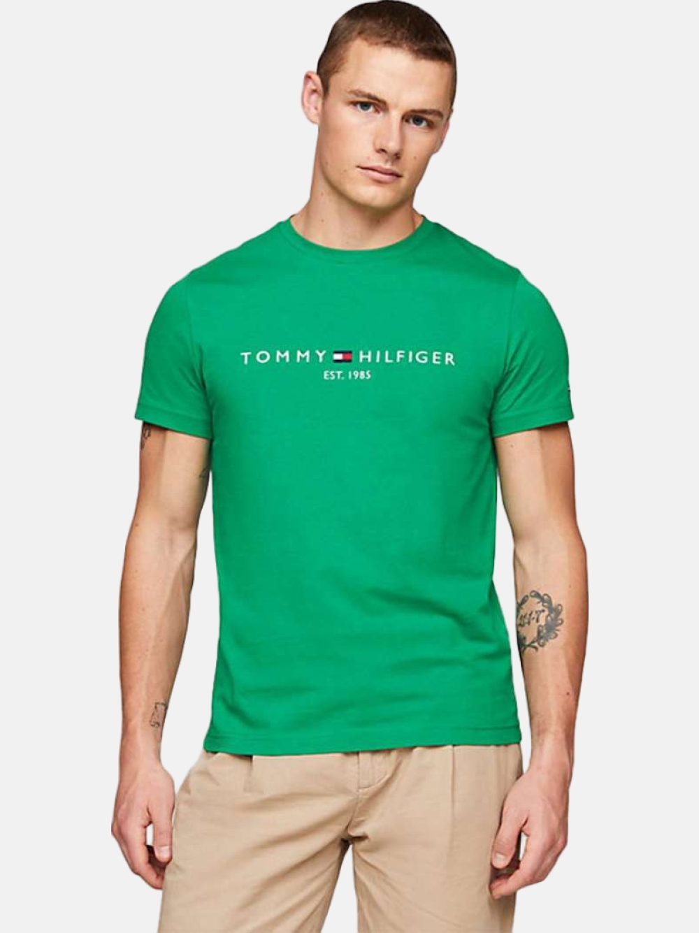 TSHIRT TOMMY HILFIGER LOGO OLYMPIC GREEN