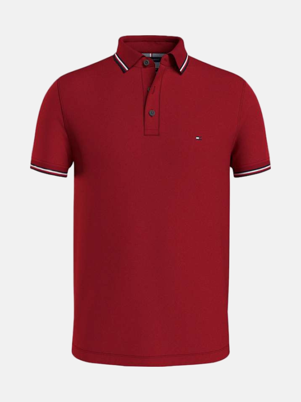 POLO TOMMY HILFIGER TIPPED SLIM ARIZONA RED