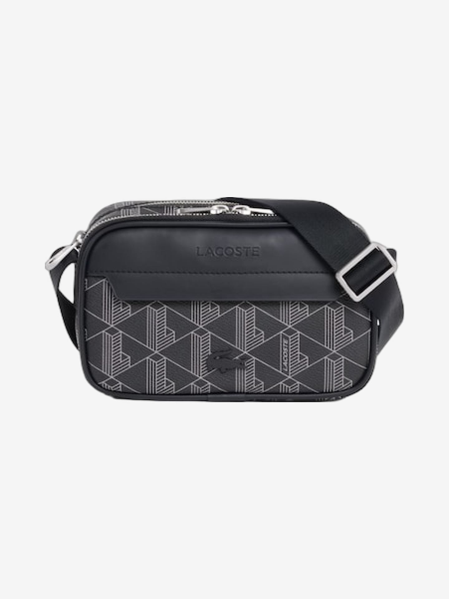 OLSA LACOSTE CAMERA BAG MONOGRAM NOIR GRIS