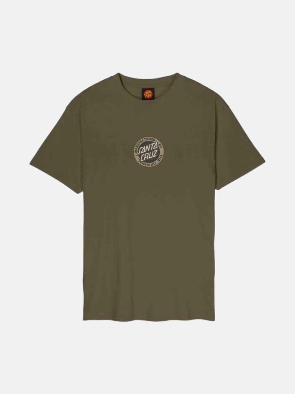 TSHIRT SANTA CRUZ CARVED MFG FRONT UNIFORM GREEN